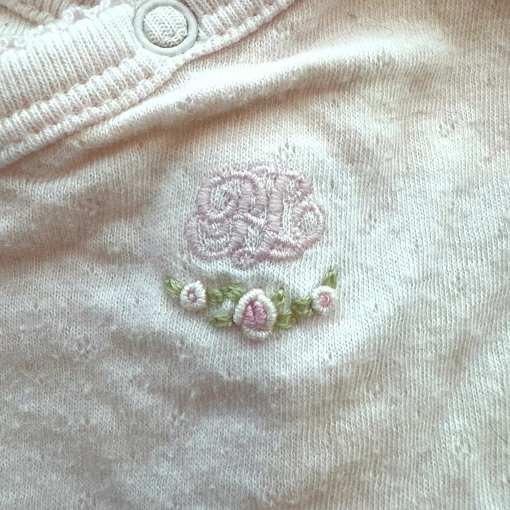 Ralph Lauren Baby Girl Pink Footie Pajamas Sleepsuit Outfit Footed Coverall 6m